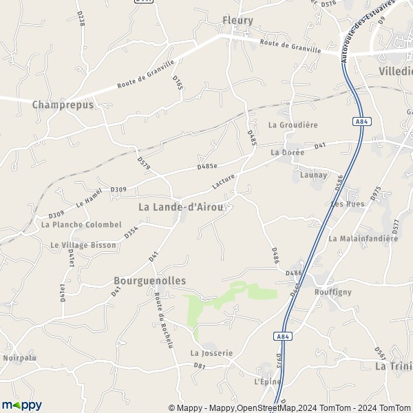 La carte pour la ville de La Lande-d'Airou 50800