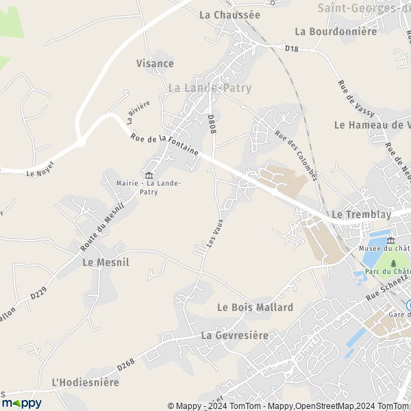 La carte pour la ville de La Lande-Patry 61100