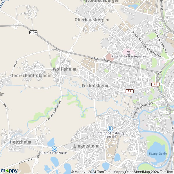 La carte pour la ville de Eckbolsheim 67201