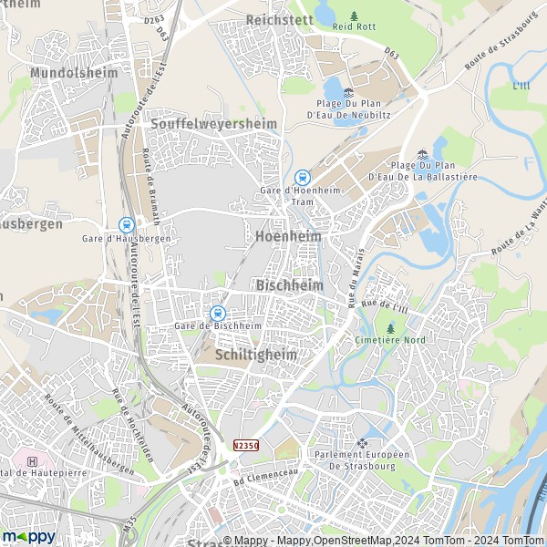 La carte pour la ville de Schiltigheim 67300