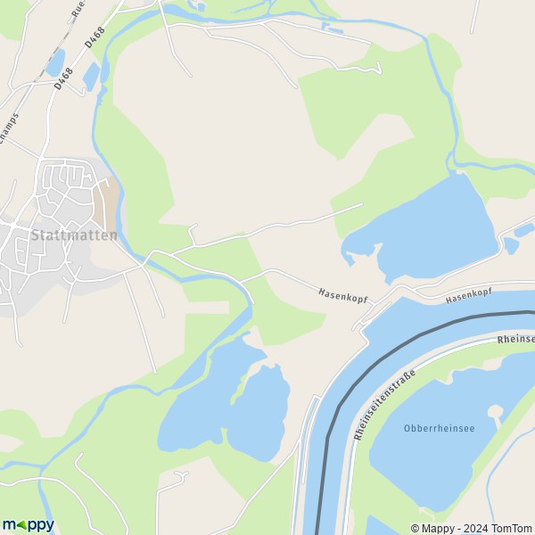 La carte pour la ville de Stattmatten 67770