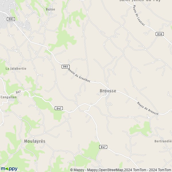La carte pour la ville de Brousse 81440
