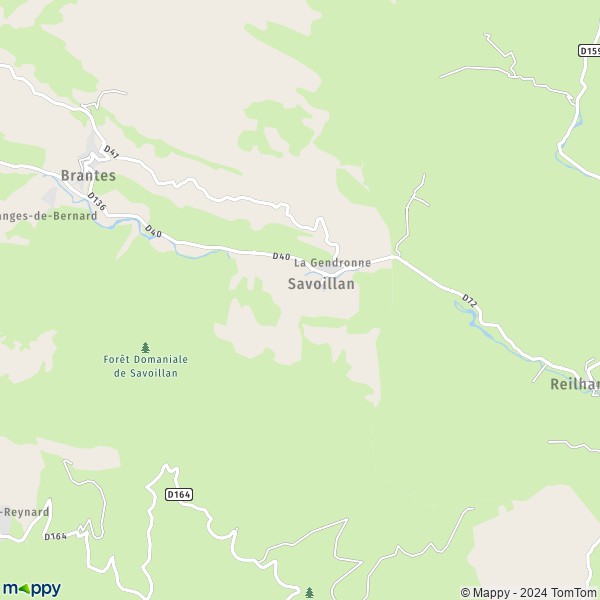 La carte pour la ville de Savoillan 84390